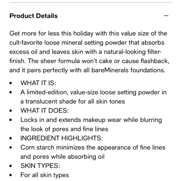 Bare Minerals Original Mineral Veil loose Setting Powder Jumbo Size - Picture 7 of 14